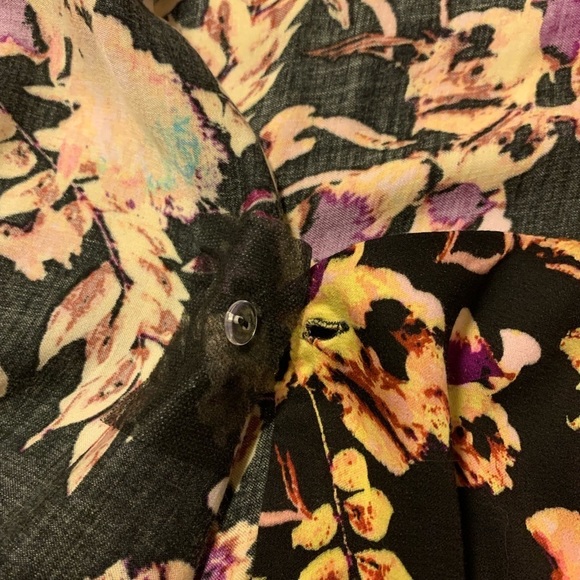 REVOLVE Somedays Lovin Deep End Wrap Dress Black Floral Oversized Mini - Picture 12 of 12